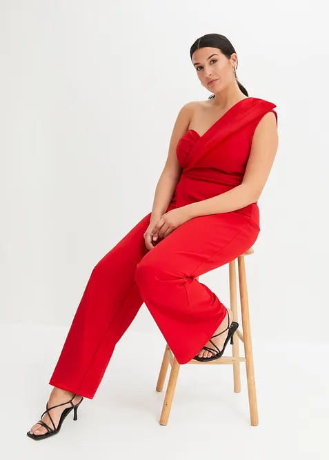 Jumpsuit i strukturert krepp, bonprix