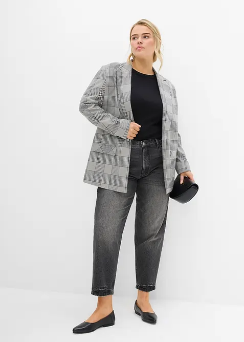 Mama jeans High Waist, Low Stretch, cropped, bonprix