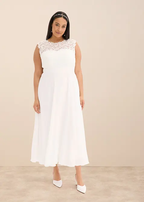 Selskapskjole med blonder, bonprix