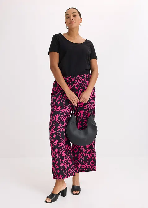 Vid bukse i lett viskose, bonprix