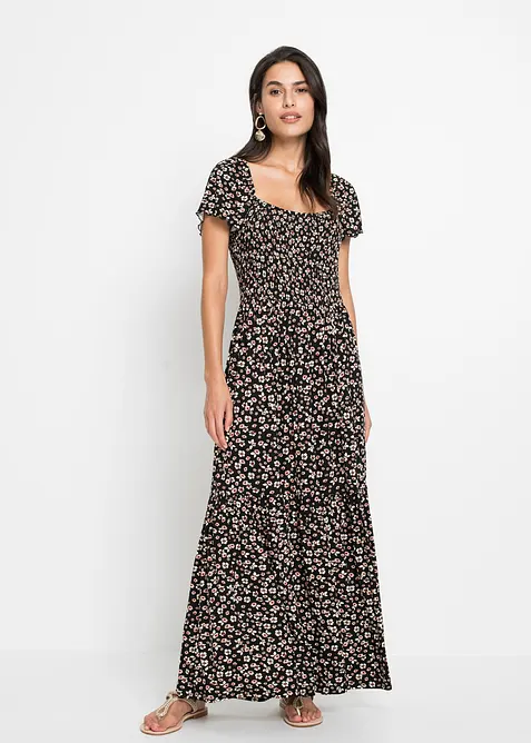 Maxikjole i viskosemiks, bonprix