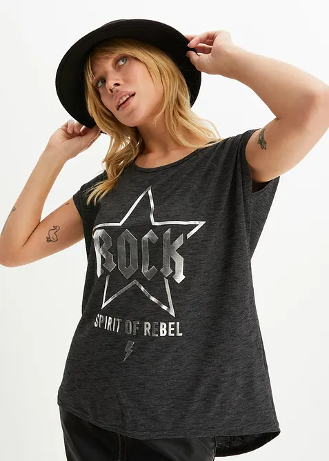 Lang topp i myk viskosemiks, bonprix