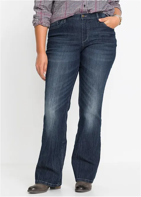 Bootcut-jeans High Waist, Komfort-Stretch, bonprix