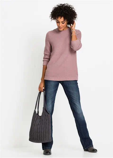 Bootcut-jeans High Waist, Komfort-Stretch, bonprix