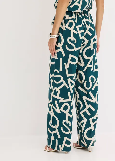 Vid bukse med knytebelte, bonprix