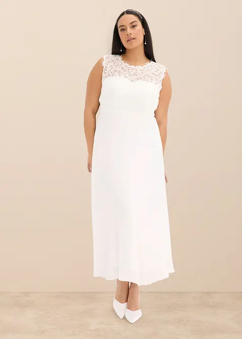 Selskapskjole med blonder, bonprix