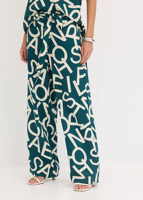 Vid bukse med knytebelte, bonprix