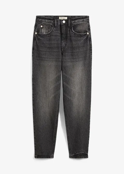 Mom-jeans High Waist, Low Stretch, cropped, bonprix