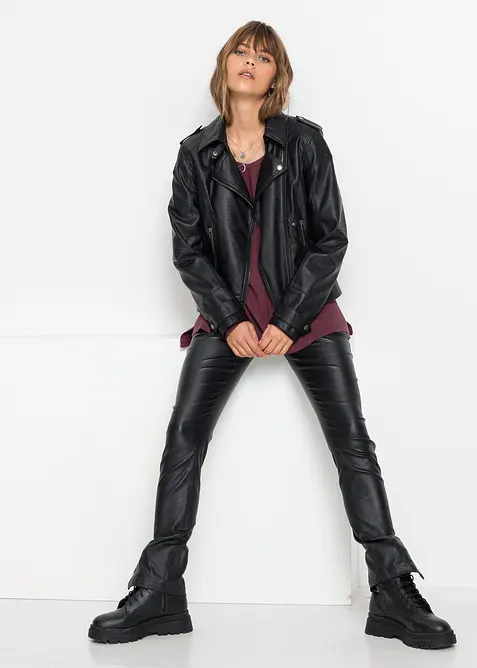 Oversized, strikket genser i viskosemiks, bonprix