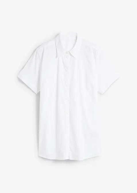 Kortermet bluse med stretch av bomullsmiks, bonprix