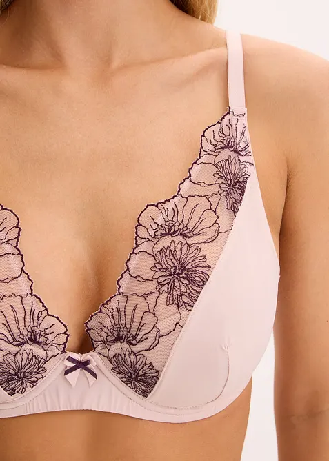Vattert BH med nydelig broderi, bonprix