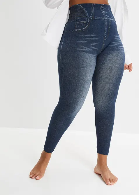 Shape seamless leggings i jeans-look, sterkt figurformende, bonprix