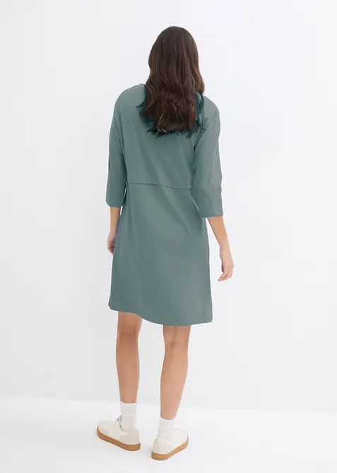 Trikotkjole i økologisk bomull, bonprix