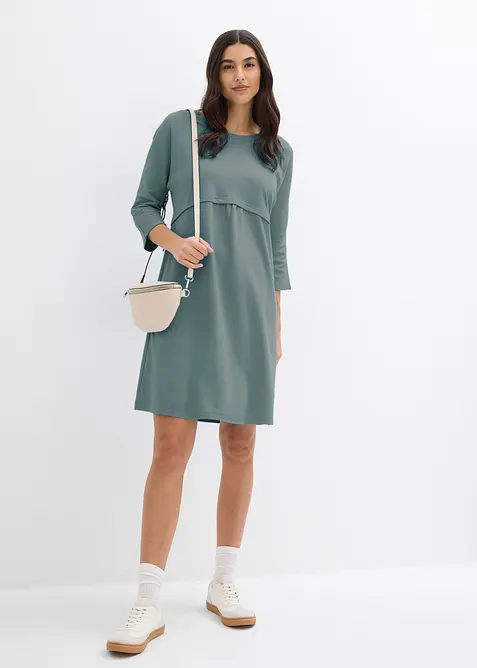 Trikotkjole i økologisk bomull, bonprix