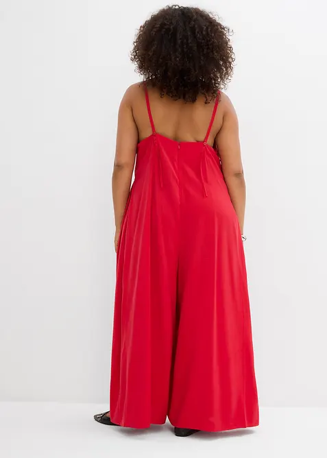 Jumpsuit av viskosemiks med regulerbare stropper, bonprix