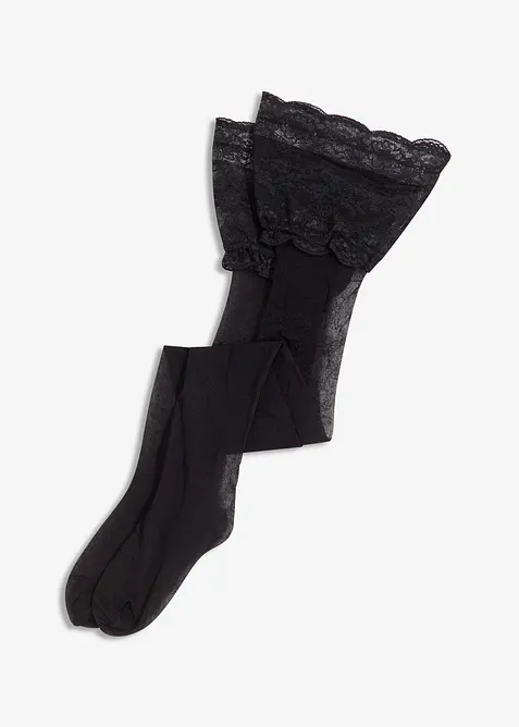 Stay-ups med blonder 20 DEN, bonprix