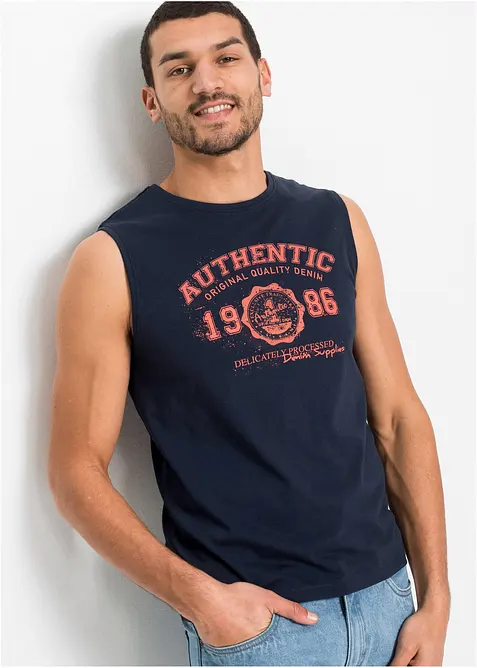 Singlet i hudvennlig &oslash;kologisk bomull (2-pack), bonprix