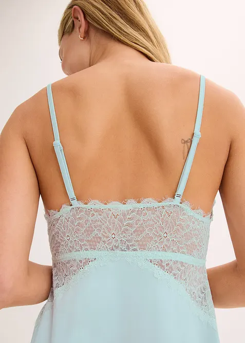 Neglisj&eacute; i glinsende materiale, bonprix