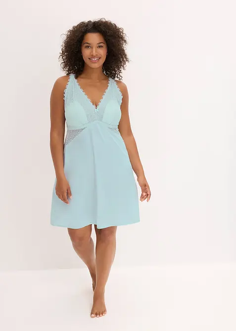 Neglisjé i glinsende materiale, bonprix