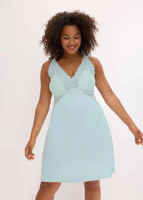 Neglisjé i glinsende materiale, bonprix