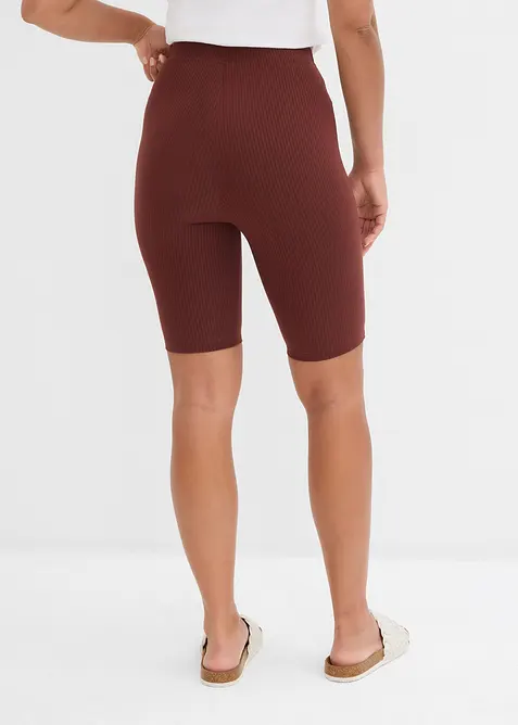 High Waist-sykkelbukse av ribbet jersey, bonprix