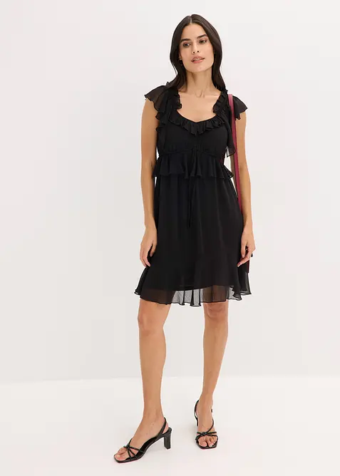 Chiffonkjole i A-modell, bonprix