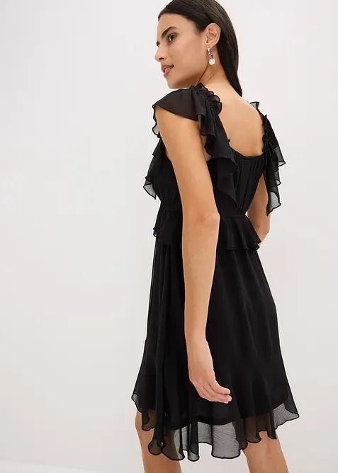 Chiffonkjole i A-modell, bonprix