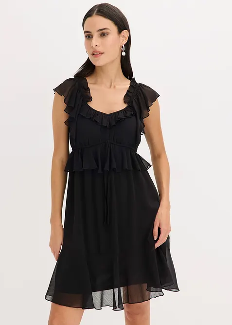 Chiffonkjole i A-modell, bonprix