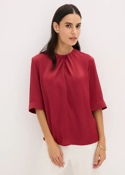 Bluse i glinsende sateng, bonprix