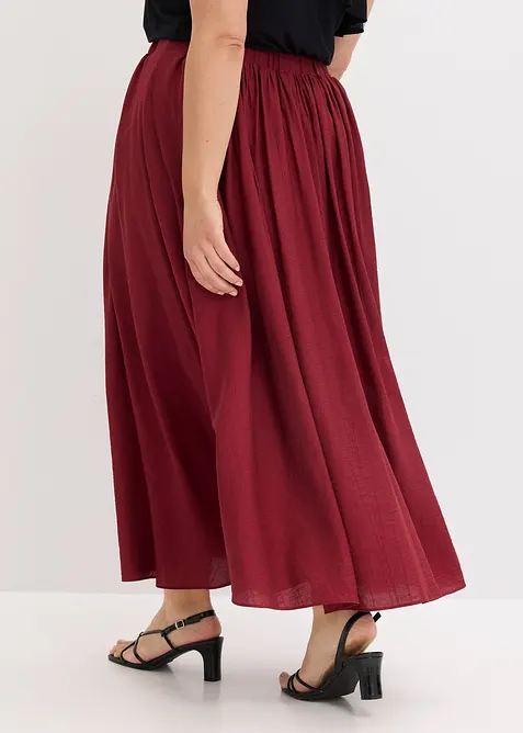 Crinkle maxiskjørt i strukturmateriale, bonprix