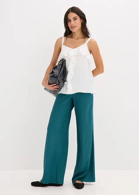 Stroppetopp i glinsende sateng, bonprix