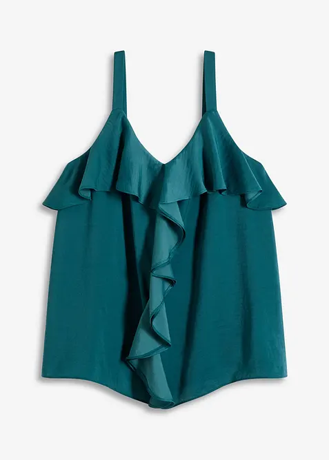 Stroppetopp i glinsende sateng, bonprix