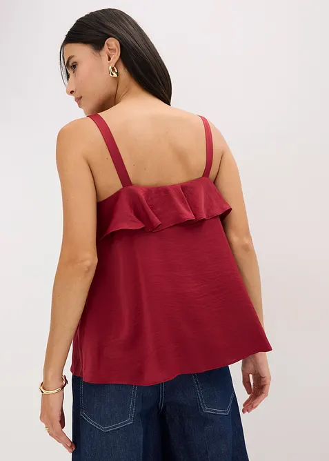 Stroppetopp i glinsende sateng, bonprix