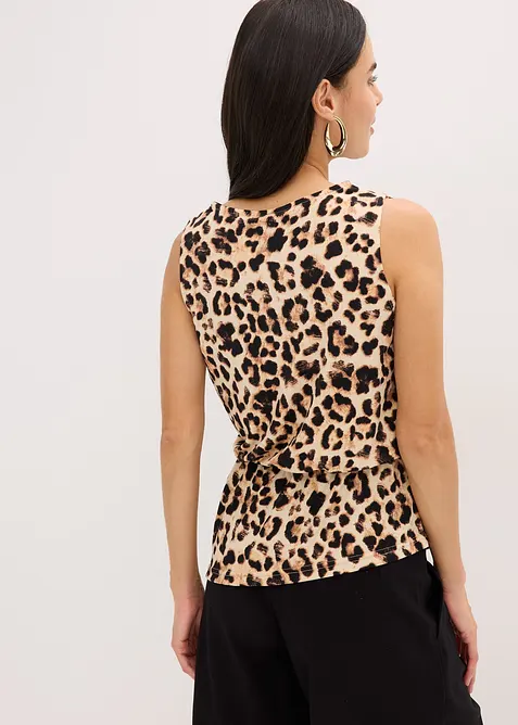 Ermeløs topp med asymmetrisk nederkant, bonprix