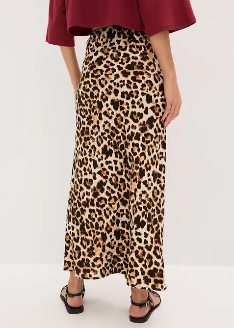 Midiskjørt av fint fallende viskose, bonprix