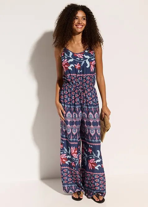 Lang jumpsuit i lett viskose, bonprix