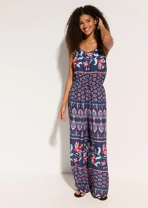 Lang jumpsuit i lett viskose, bonprix