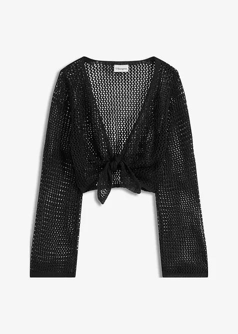 Transparent strandjakke med hullstrikk, bonprix