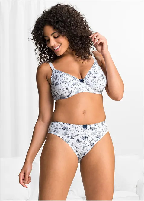 BH med bomull, med b&oslash;yle (3-pack), bonprix