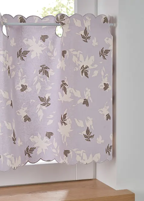 Gardinkappe av økologisk bomull med blomsterprint, bonprix