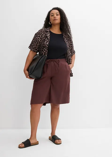 Bermudashorts i lett viskosemiks, bonprix