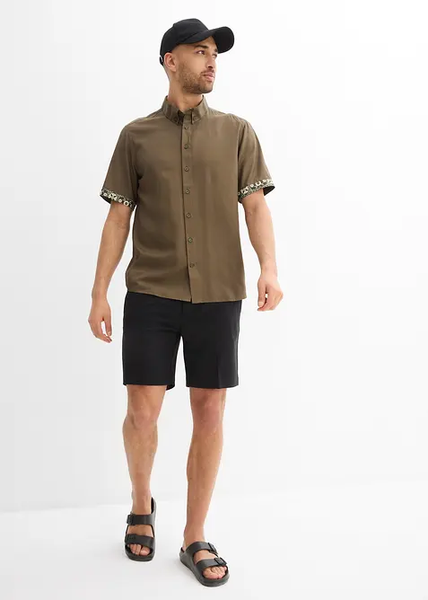Kortermet skjorte i viskose, Slim Fit, bonprix