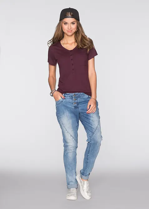 T-skjorte i bomull-/viskosemiks, bonprix