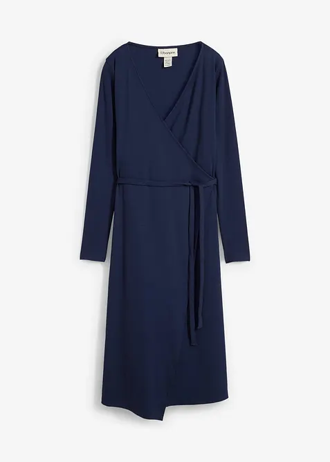 Mammakjole av ribbet materiale av økologisk bomull i omslagsmodell, for svangerskapet og tiden etterpå, bonprix