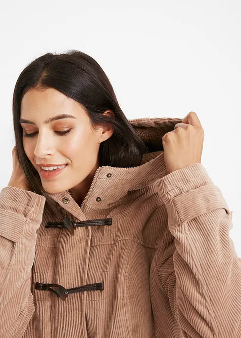 F&ocirc;ret duffelcoat i kordfl&oslash;yel, bonprix