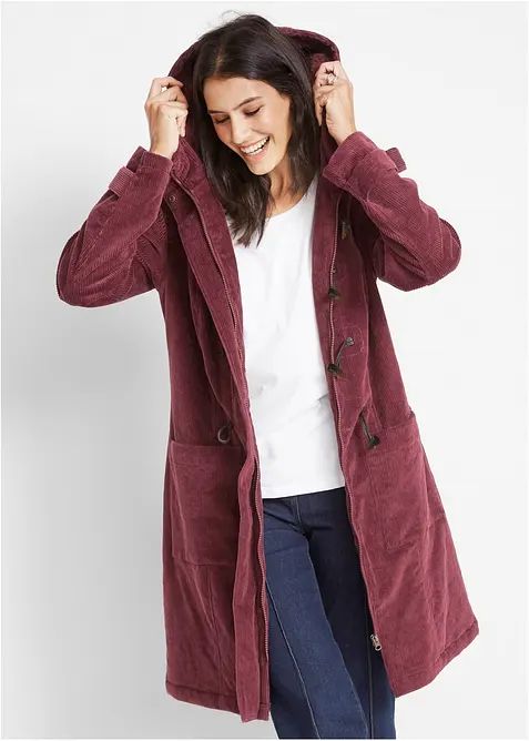 Fôret duffelcoat i kordfløyel, bonprix