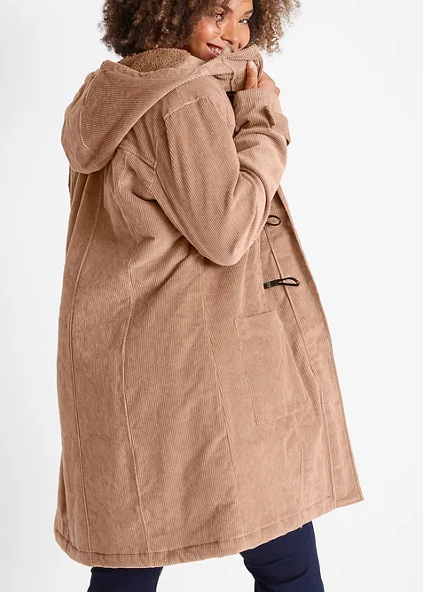 F&ocirc;ret duffelcoat i kordfl&oslash;yel, bonprix