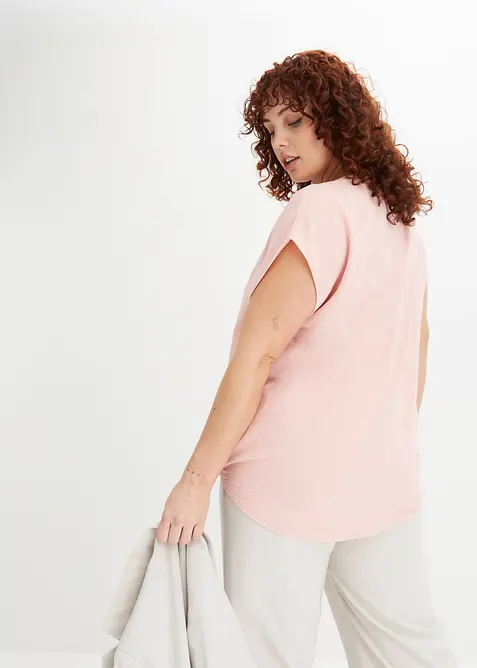 Ermeløs topp med lengre bakstykke, bonprix