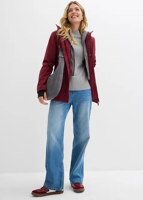 Lang, 2-i-1-softshelljakke, vannavvisende, bonprix