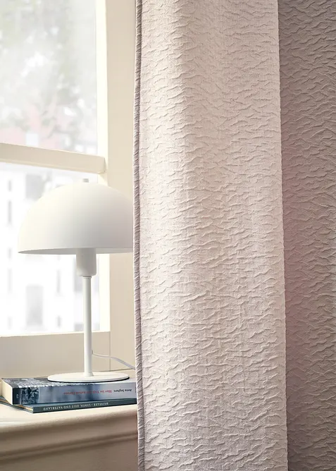 Gardin i lett rynket materiale (1-pack), bonprix